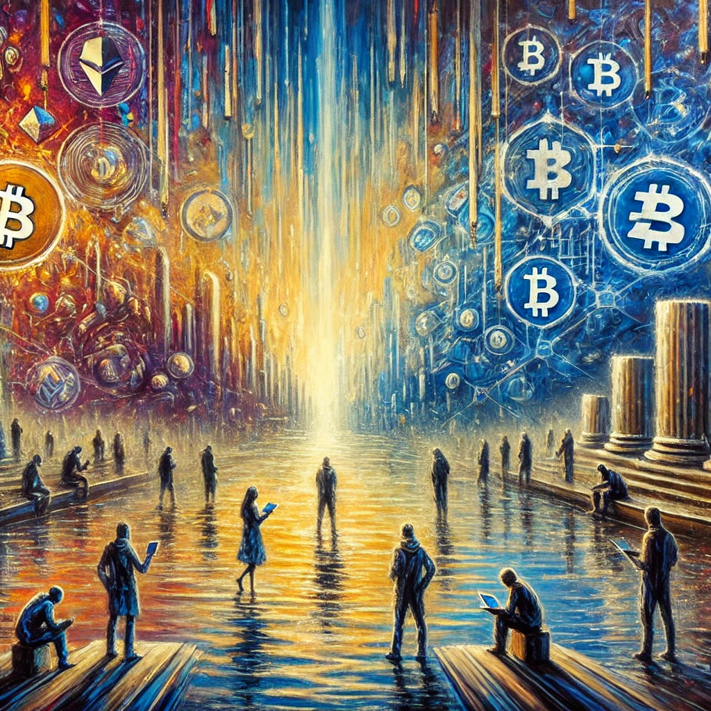 Tras estafa por LIBRA de Milei puede haber un punto de inflexión en el mercado cripto en 2025 (Visual de Arte IA Ilustrativo). Viceversa.News