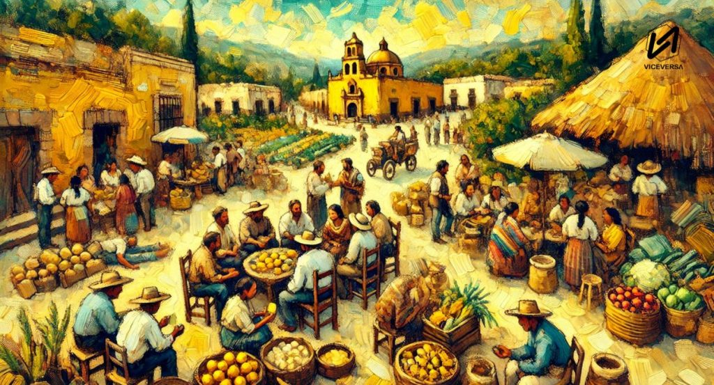 Economías Comunitarias: Alternativas para el Bienestar en Puebla y Oaxaca 2 En Puebla y Oaxaca hay ejemplos de Economías comunitarias (Visual: Arte IA Impresionista - Viceversa News)