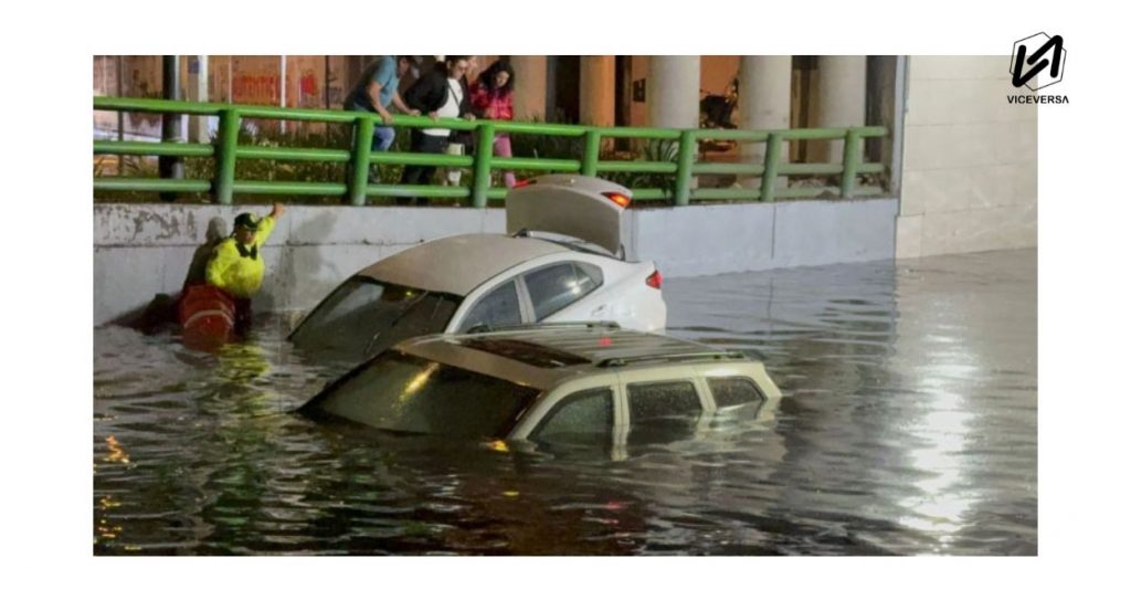 Alerta Roja por lluvias en CDMX… casi todos los días ¿Y la infraestructura? 2 Zonas como Viaducto Río de la Piedad, ubicadas en áreas de mayor hundimiento, han sido particularmente afectadas (Visual: Viceversa.News)