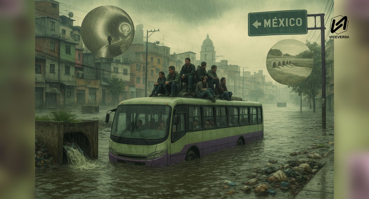 Inundaciones en México colapsan drenaje de más de 80 años.