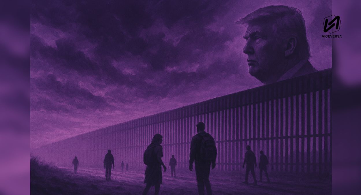 Remesas México 2025 se desploman por política antimigrante de Donald Trump. (Visual IA-Viceversa.News)
