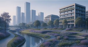 Sponge Cities Avance tecnológico de China vs inundaciones urbanas. (Visual Arte IA-Viceversa News)