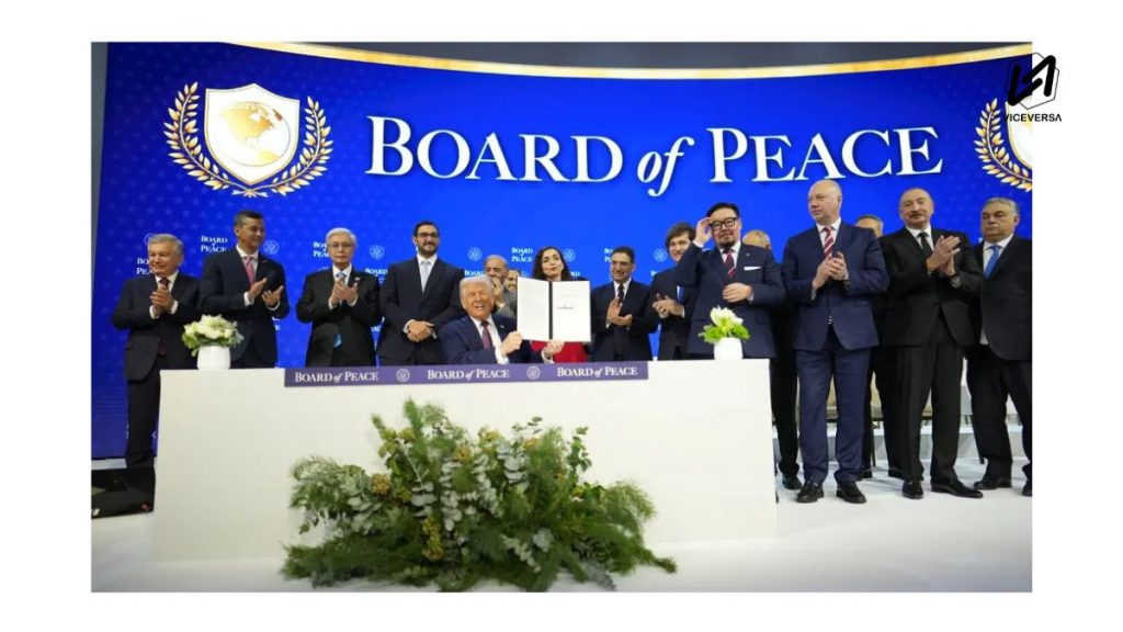 Trump especula con la ‘Nueva Gaza’ en Davos 2026: imperialismo, mercado y contradicciones sociales 2 En el corazón del Foro Económico Mundial Davos 2026, Donald Trump presentó un plan para la reconstrucción de Gaza tras años de guerra devastadora (Visuales: viceversa.news)