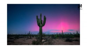 Tormenta solar produce auroras boreales en México; una oportunidad para repensar nuestro lugar en el cosmos. (Visuales: viceversa.news)
