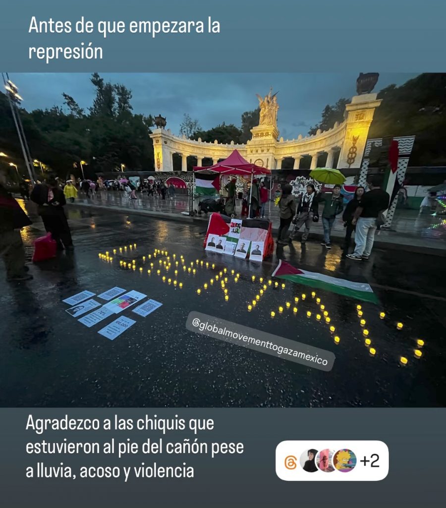 Durante una velada ProPalestina, comenzaron las agresiones contra todos los colectivos  en la Alameda Central (Especial Redes - Viceversa.News)