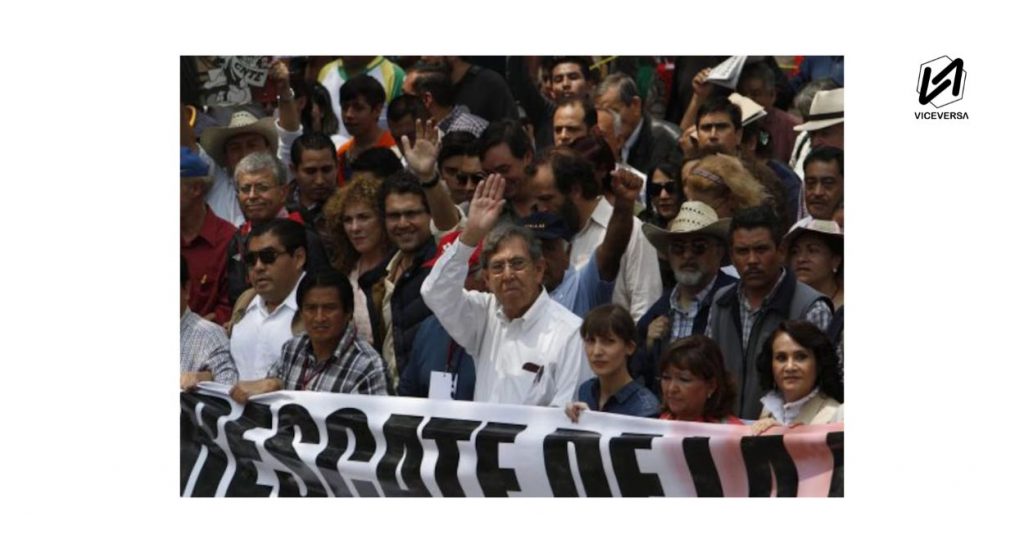 Cuauhtémoc Cárdenas y su legado para la defensa energética de México 3 Cuauhtémoc Cárdenas durante defensa energética de México en sexenio de Peña Nieto (Visual: Archivo - ViceversaNews)