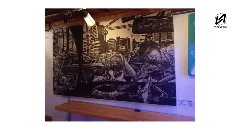 Cuauhtémoc: Inauguran Expo Colectiva "Arte de Calle" en la Juanita CoffeShop 9 Pintura en la Expo Colectiva Bazar "Arte de Calle" en La Juanita Coffe Shop (Visual: Fernán Otero - ViceversaNews)