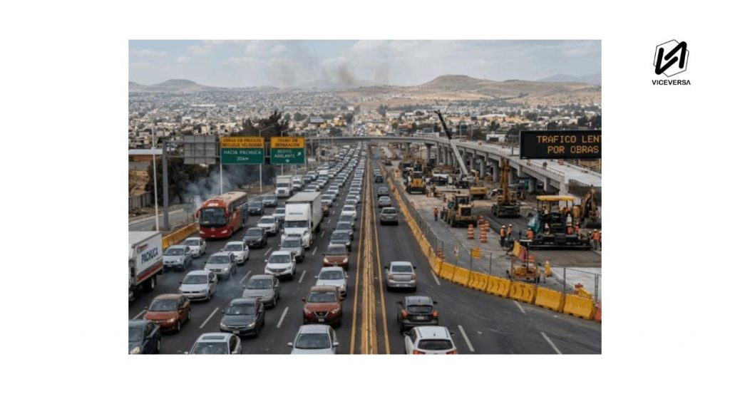 Movilidad de Hidalgo, Ecatepec y Tecámac se complica en Autopista México-Pachuca, Metrobús y Metro 4 Movilidad en autopista México-Pachuca afectada por obras, bloqueos y lluvias (Visual: RR.SS. - ViceversaNews)