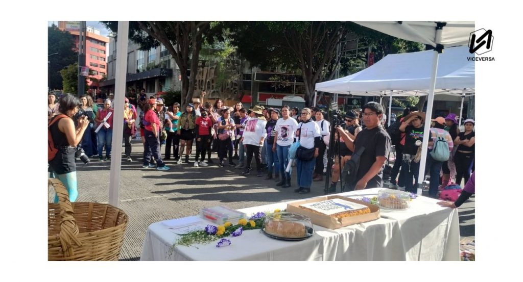 Activistas y Feministas sin atención de CNDH y CDHCM tras quejas 14 Conmemoran 5ta Aniversaria de la Glorieta de las Mujeres que Luchan en la CDMX donde se congregaron activistas y feministas (Visual: RRSS - ViceversaNews)
