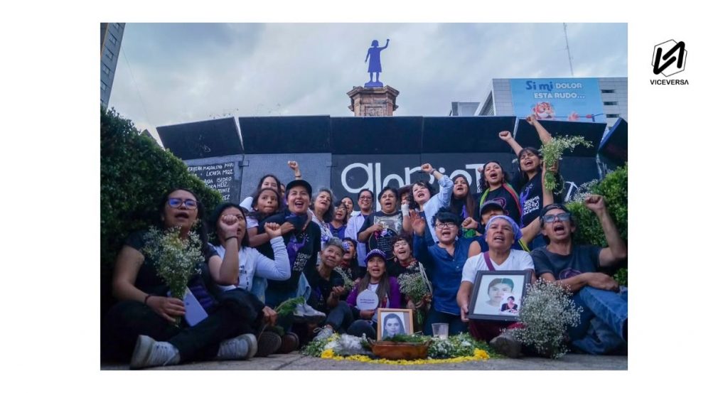 Activistas y Feministas sin atención de CNDH y CDHCM tras quejas 19 Conmemoran 5ta Aniversaria de la Glorieta de las Mujeres que Luchan en la CDMX donde se congregaron activistas y feministas (Visual: RRSS - ViceversaNews)